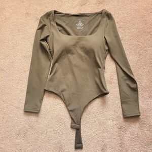 Klassy Network Olive Long Sleeve Bramisuit Size M NWOT